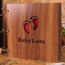 Big book 12 inch wood grain high-end diy photo album paste hollow handmade baby growth record creativity