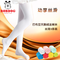 Babou girl pantyhose spring and autumn childrens leggings summer thin white stockings dance socks dancing socks