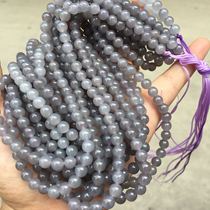 Natural Hetian jade bracelet necklace Qinghai material old material smoke gray 6*108 necklace bracelet bracelets support re-inspection