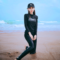 Korean version of split diving suit womens long sleeve sunscreen swimsuit quick-drying surf diving suit diving suit jellyfish suit