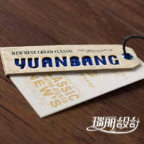 High-end tag custom-made womens clothing wedding tag Black Card hot stamping tag clothing Korean trademark custom-made