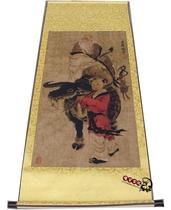 Wholesale antique calligraphy and painting Calligraphy Chinese painting Landscape painting Living room decoration wall hanging painting Zhongtang painting elderly and children picture