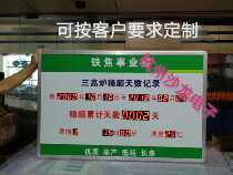 Steelmaking plant safe operation days record LED electronic card safe production accident-free display perpetual calendar