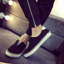 2022 Spring Breathable Sail Cloth Shoes Male Students Sloth Shoes Low Bunch Shoes Little White Shoes Flat Bottom One Foot Pedal Lefu Shoes