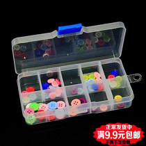 South Korea Transparent Plastic First Accessories Box Small Plaid Containing Box Kit Portable Hand Accessories Box Ornament Box