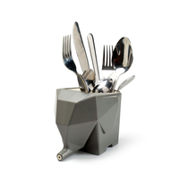 Israel Peleg baby elephant shaped tableware drain rack Creative kitchenware Baby elephant knife and fork storage box Jumbo