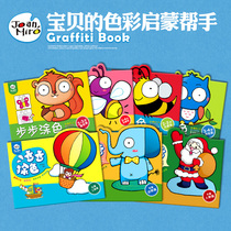 Meile childrens coloring painting paper painting paper drawing red painting learning paper 2-3-4-5 year old stick figure