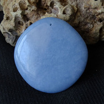 Water Jade Ice Stone natural Angel stone pendant Blue Angel Stone original stone necklace sweater chain