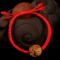 Juyuan Pavilions red rope peach bracelet peach basket retractable adjustment baby baby childrens anklet