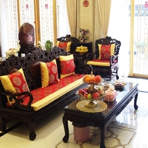 Custom-made mahogany sofa cushion Solid wood sofa cushion thickened sponge cushion non-slip Chinese furniture cushion package cushion