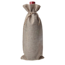 Linen red wine bag Wine bottle cover Blind bag Cotton linen bundle pocket Essential oil gift bag Pull rope bag