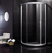 Hotel hotel curved shower door customization Hotel shower room simple partition bathroom sliding door engineering customization