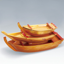 Dry ice cuisine boat ABS salmon disc sashimi Japanese style cuisine dragon boat with golden sushi boat sashimi boat