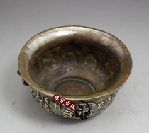 Fortune pot Antique copper basin cornucopia incense burner Old antique objects antique pure copper miscellaneous bronze collection