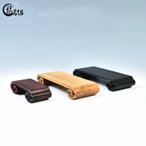 Qin book with red and sour branch moire scroll solid wood base rectangular tea set Tea Cup jade jewelry base support