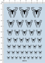 00314-216 # - Spider-Man Model Car Water Sticker