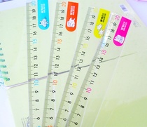 Morning light wave ruler 15cm ruler 20cm transparent plastic ruler primary school girl cartoon children cute droop rabbit