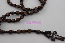 New Italian rose five Rui long Christian Rosary cross Wooden beads Rosary Catholic necklace