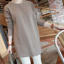 U home long solid color T-shirt autumn women 2021 New Korean loose base shirt long sleeve casual top