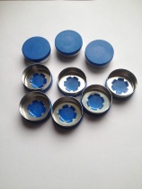 28mm blue aluminum-plastic cap Infusion bottle matching aluminum-plastic cap Semi-open saline bottle with aluminum-plastic cap