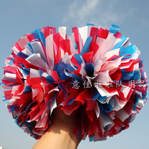 Professional cheerleading flower ball School competition cheerleading color ball (Matt red white and blue) square dance hand flower