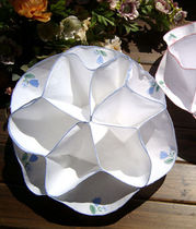 外贸纯棉欧美式复古布艺收纳盒糖果篮手工绣花针线篮 清新 超值