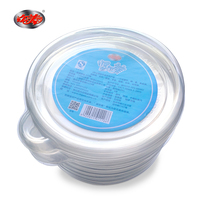 Jianermei 620ml round box with lid 6 sets of plastic takeaway packaging box disposable bowl round bowl explosion new style