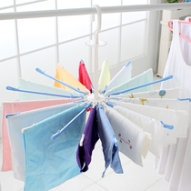 Umbrella 20 clip rotating windproof towel rack childrens hanger plastic drying rack baby baby diaper drying rack