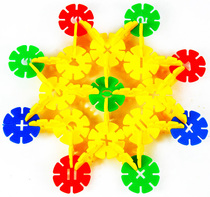 Puzzle Desktop Large Middle Class Snowflake Parquet Parquet Assembly Early Teaching Plastic Building Blocks Children Puzzle Toy Kindergarten