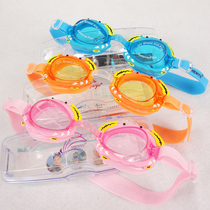  Childrens goggles swimming glasses mens and womens anti-fog waterproof swimming goggles anti-fog free swimming earplugs