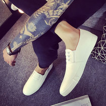 Couple shoe boomers a foot pedal sailor cloth shoes black single shoes spring sloth people cloth shoes pure white womens board shoes