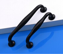 Solid American black cupboard closets cabinet door drawers door handles modern minimalist Eurostyle single-hole small handles