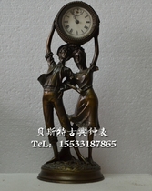 Antique clock copper machinery) All copper machinery old-fashioned old table clock) Antique antique classical clock) Antique Dong clock) Copper clock
