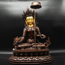 Tibetan Buddhism Nepal creates a red bronze Buddha statue
