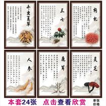 Chinese medicine poster Chinese herbal medicine introduction pharmacy poster poster sticker board Chinese pharmacy hanging picture
