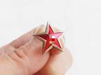 Stock old goods 87 small red star old shoulder emblem new aluminum small star emblem old goods collectibles