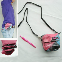 Clearance crooked change mobile phone bag card camera bag female three-layer waterproof small waist bag slightly flawed waist without straps