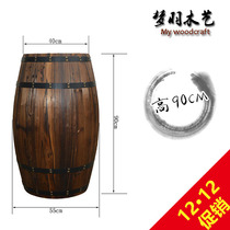 Decorative beer barrel wine barrel barrel decoration exhibition wedding photography props factory direct sales height 90cm