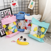 Beach bag Swimming bag Cartoon fruit swimsuit storage bag Transparent storage bag