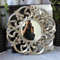 European carved PU mirror Hotel club decoration mirror Home improvement bathroom mirror Bathroom mirror Dressing mirror