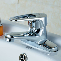 Copper sheet with double-hole surface basin hot and cold water faucet washbasin washbasin tap