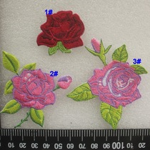 Heart embroidery YD02 beautiful flower embroidery peony rose adhesive cloth patch ironing patch embroidery
