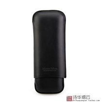 Martin Wess Leather Cigar Case Black Glossy ROBUSTOS 2 pcs