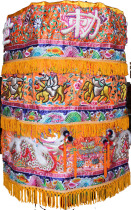 Taoist Tianlong embroidery 8 5 feet handmade cotton triangle scale Double Dragon eight fairy umbrella big umbrella big cover umbrella cover embroidery