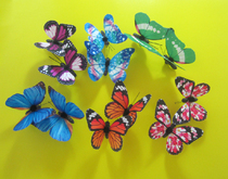 3d simulation butterfly three-dimensional wall sticker painting Living room bedroom childrens room warm refrigerator curtain counter decoration 2 packs