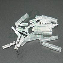 100 plug spring 4 8mm terminal block plug cold pressed Terminal car connector copper wire lug spring sheath