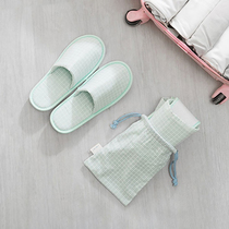 Portable foldable slippers for business travel Men and women home indoor leisure non-slip lightweight couple Korean fashion
