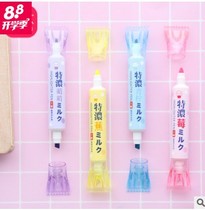 Candy double - head fluorescent pen Student stationery marker pen with a focus on graffiti pen