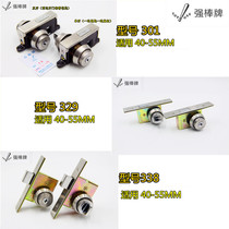 Strong stick 329 flat head lock aluminum alloy door 301 ground lock with frame glass door lock 338 flat open door lock