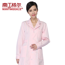 Nightingale nurse suit Dentist white coat Slim-fit thick crew neck winter dress Long-sleeved beautician overalls
